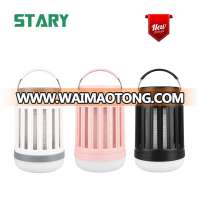 2019 new solar power anti mosquito insert killer trap lamp electric bug zapper with led camping lantern tent light